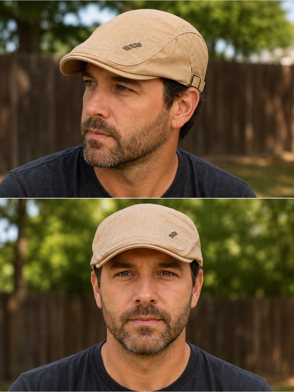 SoCa Men’s Tan Military Cadet Cap